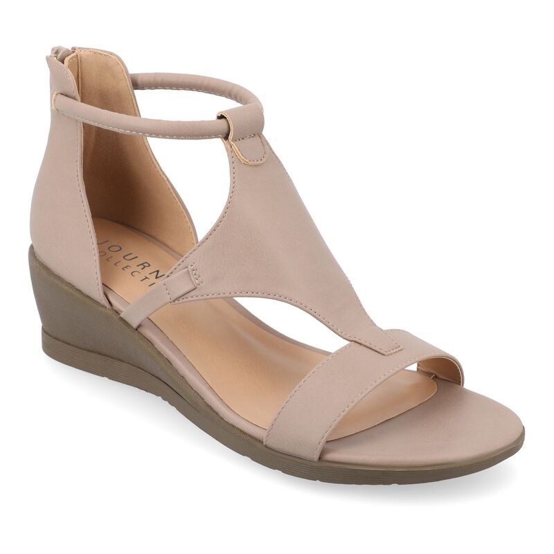 ジュルネ コレクション レディース シューズ サンダル Journee Collection Trayle Womens Wedge Sandals Taupe トープ