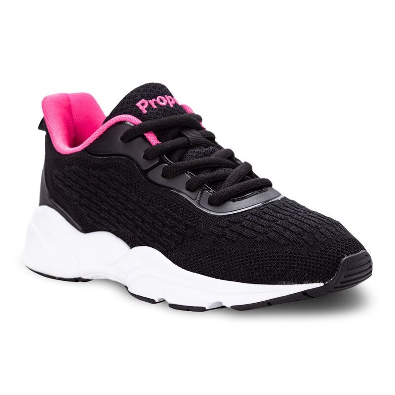 プロペット レディース シューズ スニーカー Propet Stability Strive Womens Walking Shoes Black Pink ブラック