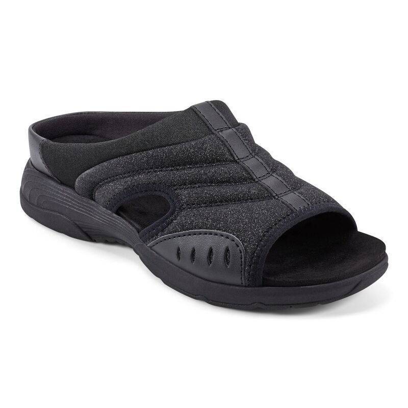 イージースピリット レディース シューズ サンダル Easy Spiritraciee Womenslide Sandals Black Glitter ブラック