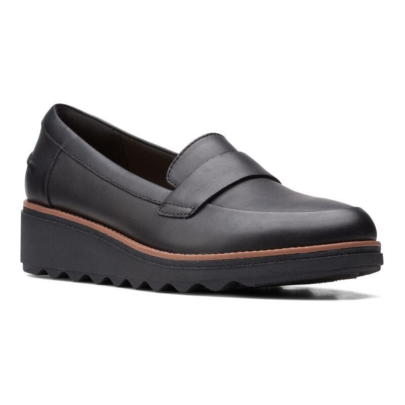 クラークス レディース シューズ サンダル レザー ローファー ClarksR Sharon Gracie Womens Leather Loafers Black ブラック