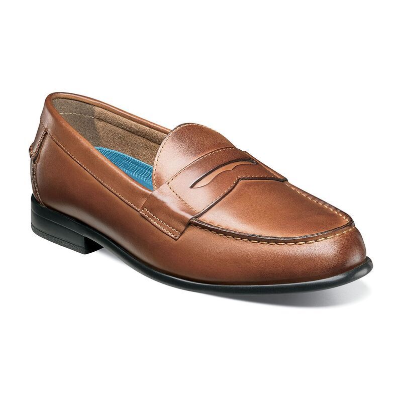 ノンブッシュ メンズ シューズ スリッポン・ローファー Nunn BushR Drexel Men s Moc Toe Dress Penny Loafers Cognac