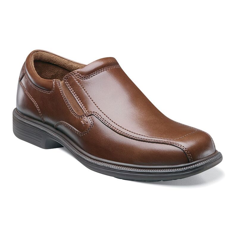 ノンブッシュ メンズ シューズ スリッポン・ローファー Nunn BushR Bleeker St KORE Mens Bicycle Toe DresslipOn Shoes Cognac