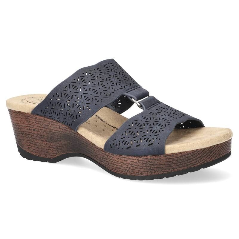 イージーストリート レディース シューズ サンダル Easy Street Rin WomenslipResistant Sandals Navy ネイビー