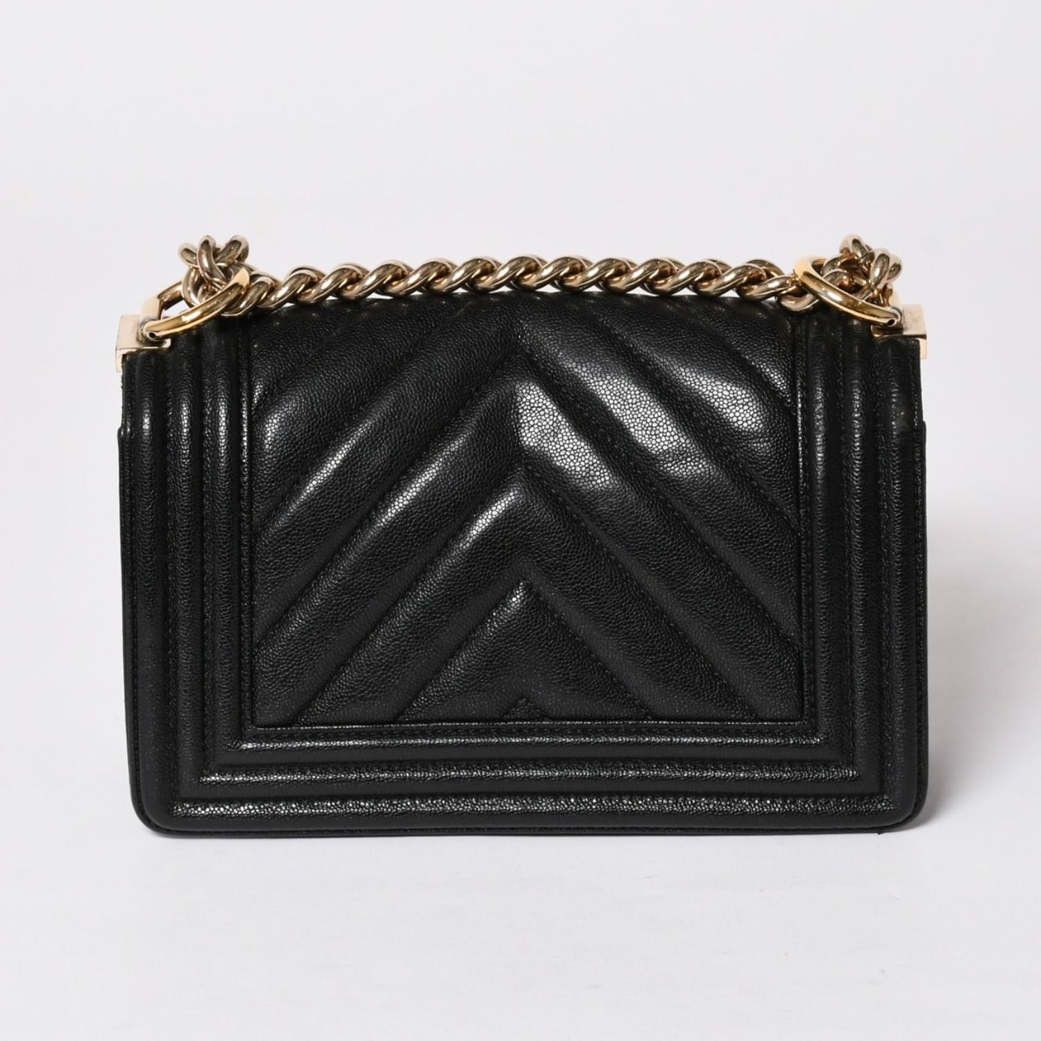 極美品 CHANEL シャネル ボーイシャネル チェーンショルダーバッグ V字 