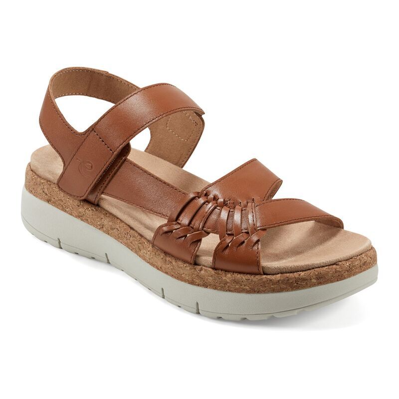 イージースピリット レディース シューズ サンダル プラットフォーム Easy Spirit Ilena Womens Platform Sandals Brandy Leather