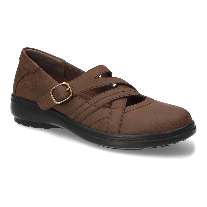 イージーストリート レディース シューズ サンダル アシンメトリー Easy Street Wise Womens Asymmetrical Mary Jane Shoes Tan タン
