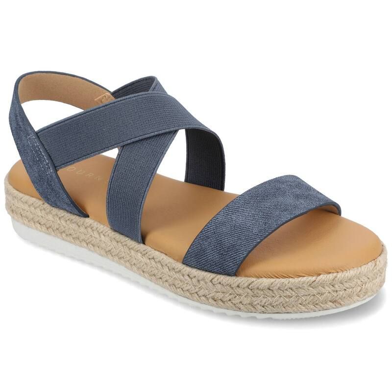 ジャーニー レディース シューズ サンダル Journee Caroline Womens Espadrille Sandals Denim デニム