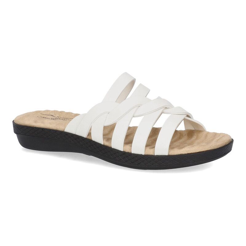 イージーストリート レディース シューズ サンダル Easy Street Sheri Womenslide Sandals White ホワイト