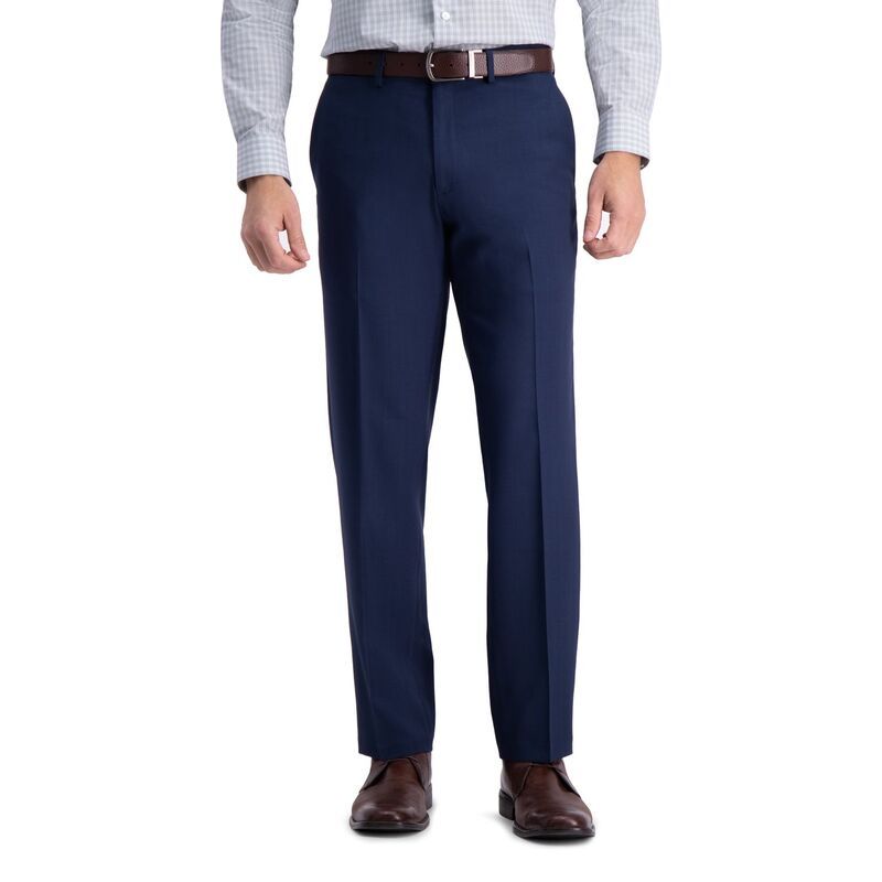 ハガー メンズ ボトムス カジュアルパンツ Mens HaggarR Premium Comfort StraightFit FlatFront Dress Pants Blue ブルー