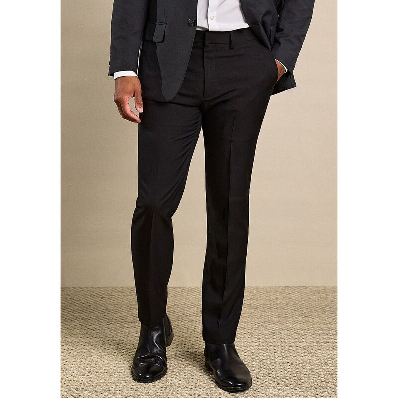 ハガー メンズ ボトムス カジュアルパンツ Men s HaggarR Premium Comfort FlexWaist SlimFit Stretch FlatFront Dress Pants Black ブラック