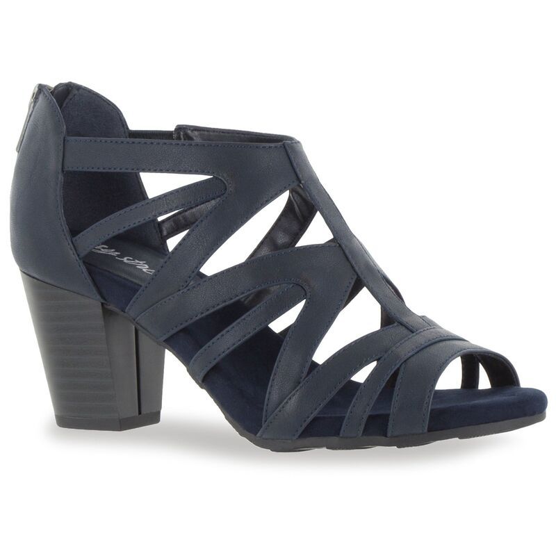 イージーストリート レディース シューズ サンダル ヒール Easy Street Amaze Womens Higheel Sandals Navy ネイビー