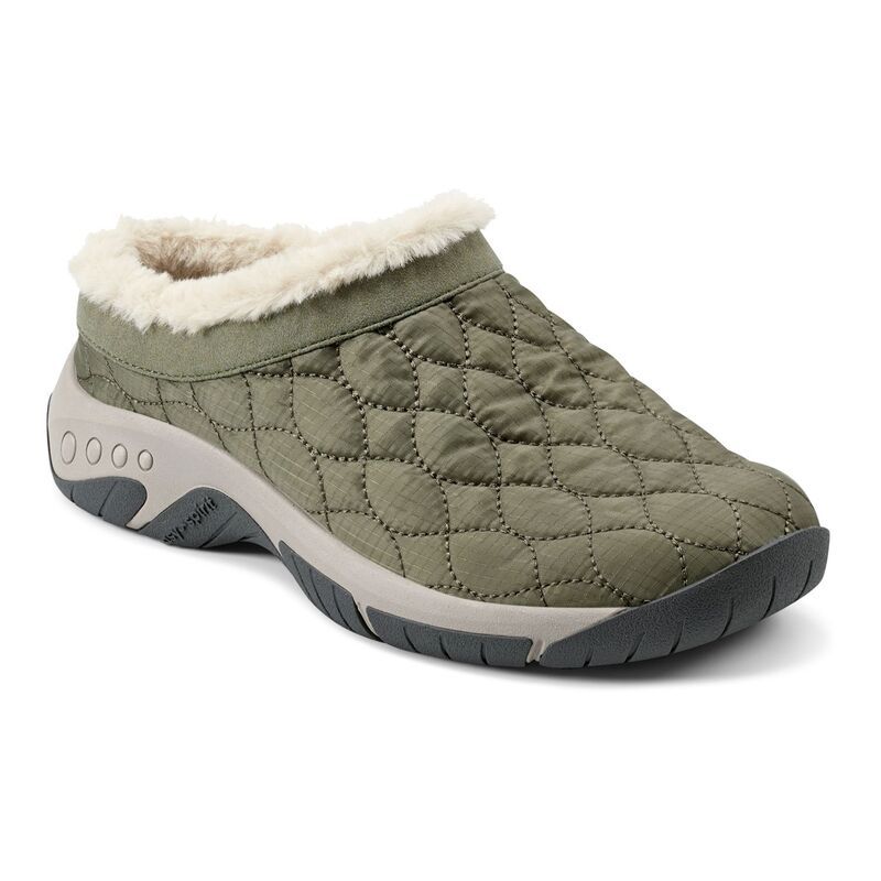 イージースピリット レディース シューズ サンダル Easy Spirit Wimmy FauxFur Trim WomenslipOn Mules Olive Green グリーン