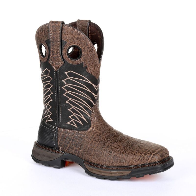 ドゥランゴ メンズ シューズ ブーツ・レインブーツ Tシャツ Durango Maverick XP Mens Waterproof Steel Toe Western Work Boots Chocolate Safari チョコレート