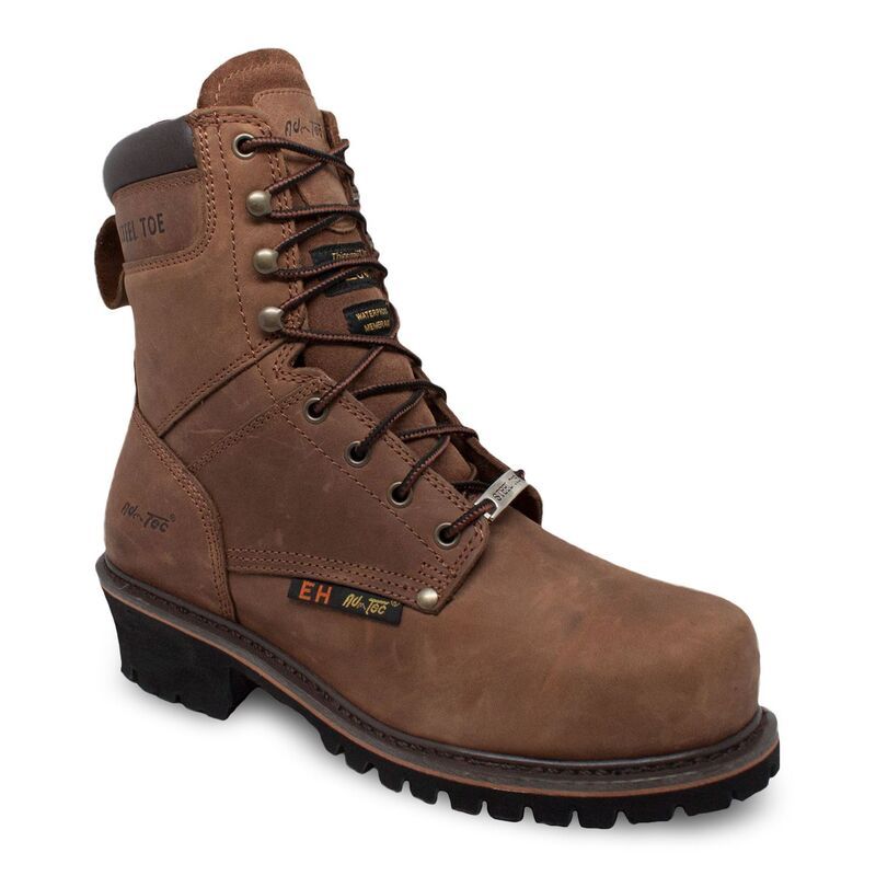 アドテック メンズ シューズ ブーツ・レインブーツ Tシャツ AdTec 9490 Mensuper Logger Steel Toe Work Boots Brown ブラウン