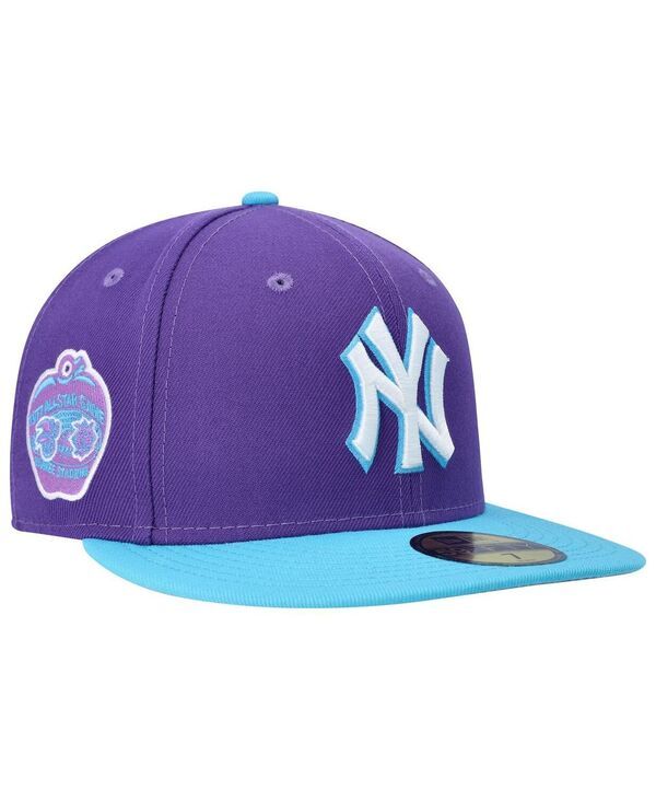 ニューエラ メンズ アクセサリー 帽子 New Era Mens Purple New York Yankees Vice 59FIFTY Fitted Hat Purple パープル