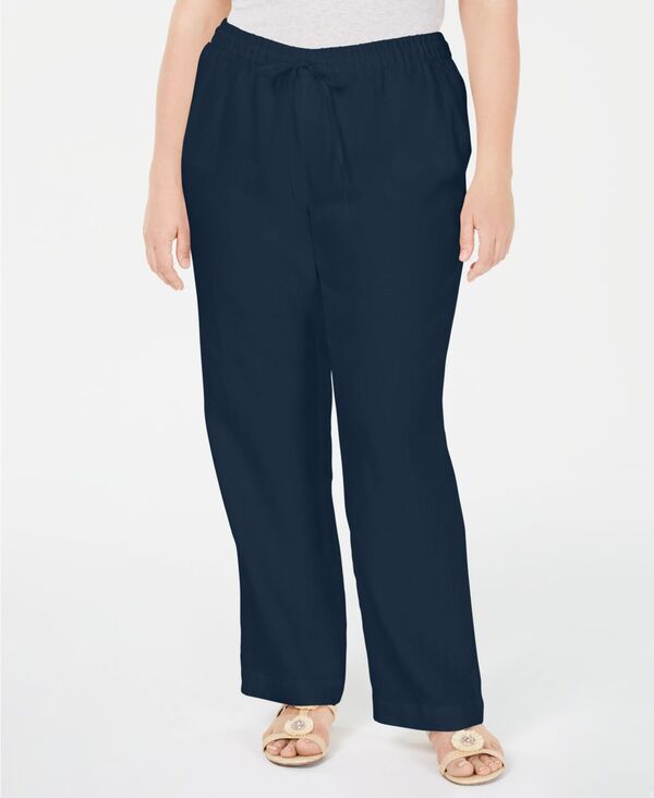 チャータークラブ レディース ボトムス カジュアルパンツ リネン Charter Club Womens 100 Linen Drawstring Pants Intrepid Blue ブルー