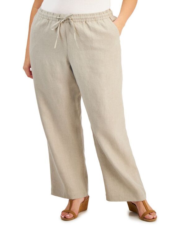 チャータークラブ レディース ボトムス カジュアルパンツ リネン Charter Club Womens 100 Linen Drawstring Pants Flax