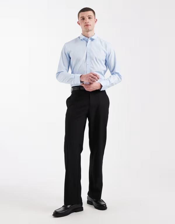 ジャック アンド ジョーンズ メンズ トップス シャツ スリムフィット Jack Joneslim fit dresshirt Cashmere Blue ブルー ジャック アンド ジョーンズ メンズ トップス シャツ スリムフィット Jack Joneslim fit dresshirt Cashmere Blue ブルー