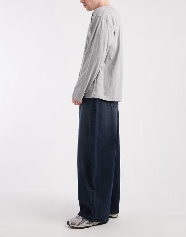 エイソス メンズ ボトムス デニムパンツ ジーンズ ASOS DESIGN oversized baggy jeans in dark wash inky Dark wash blue ブルー