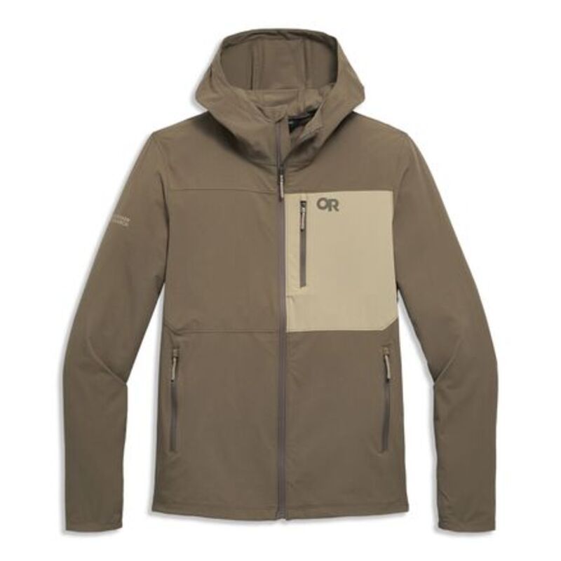 アウトドアリサーチ メンズ アウター ジャケット・ブルゾン フーデッドジャケット プリント Outdooresearch Ferrosi DuraPrint Hooded Jacket Mens GravelPro Khaki カーキ