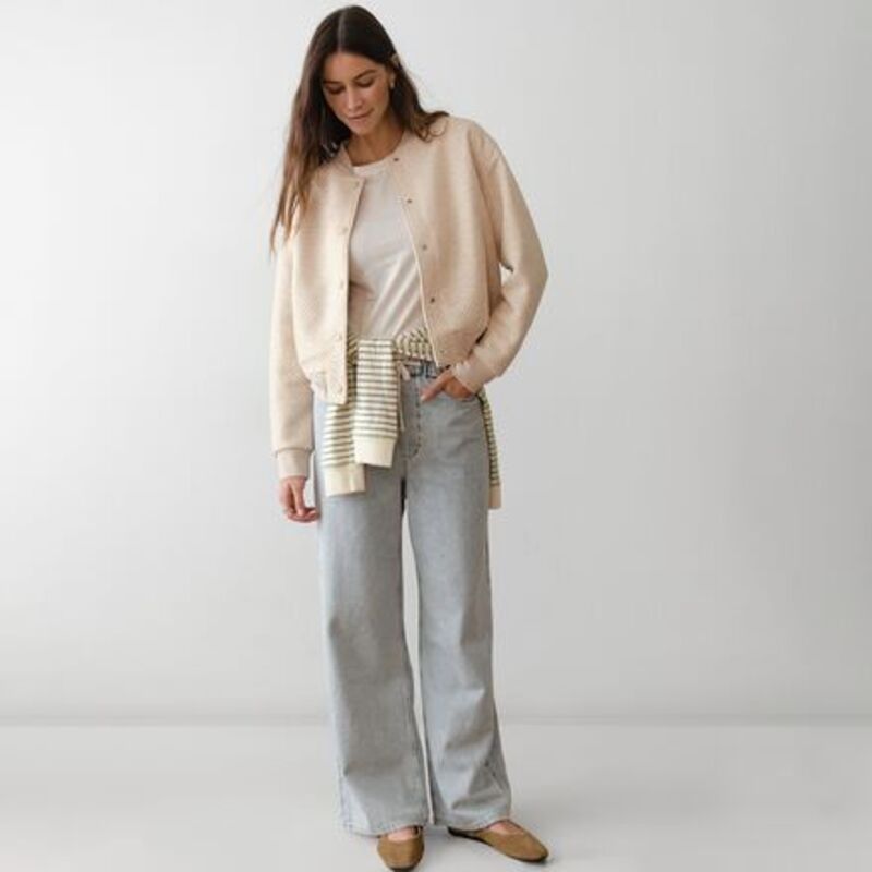 マリーン レイヤー レディース アウター ジャケット・ブルゾン Marine Layer Corbet Small Quilting Bomber Womens Oatmeal Heather ヘザー