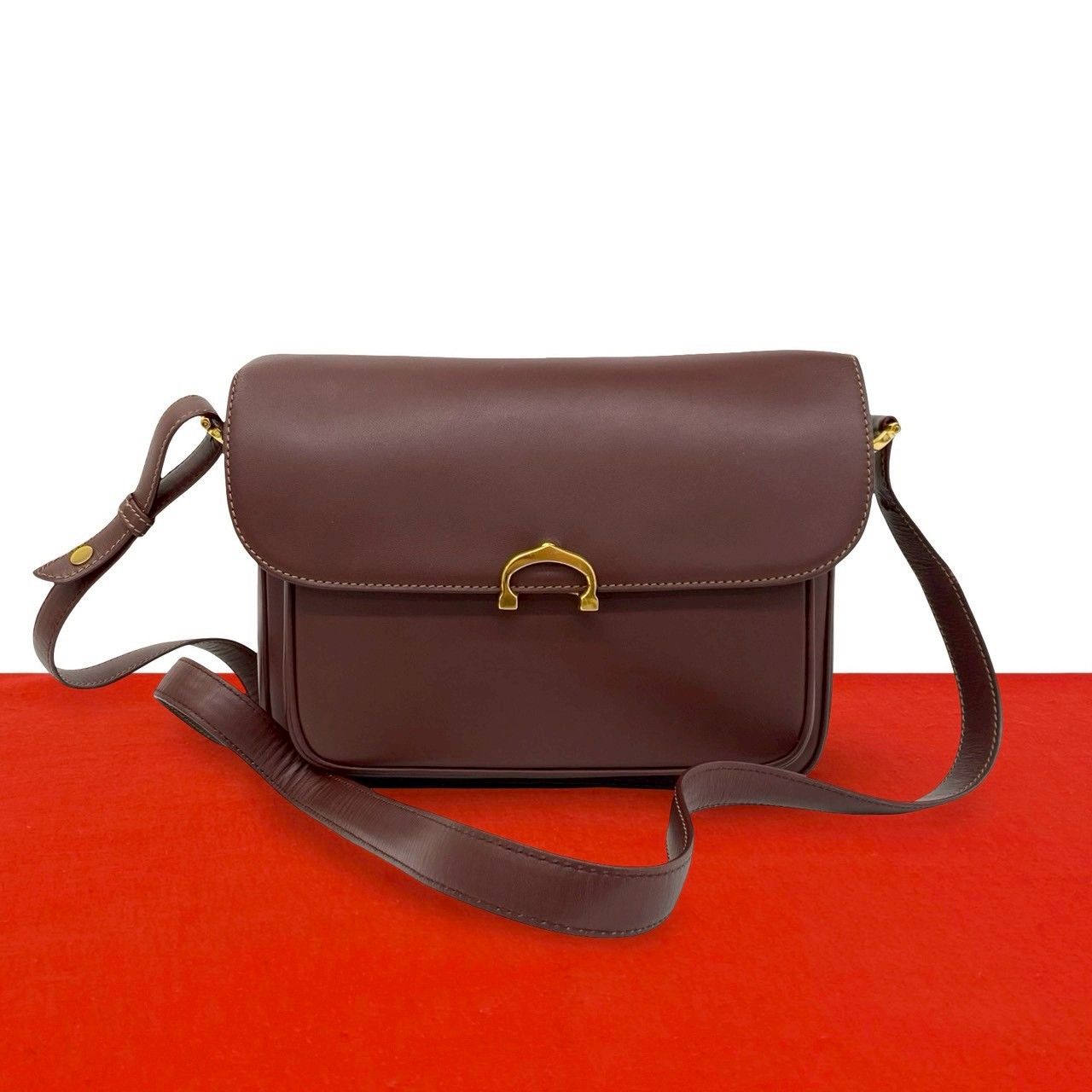 極 美品 CARTIER カルティエ ヴィンテージ マストライン レザー 本革