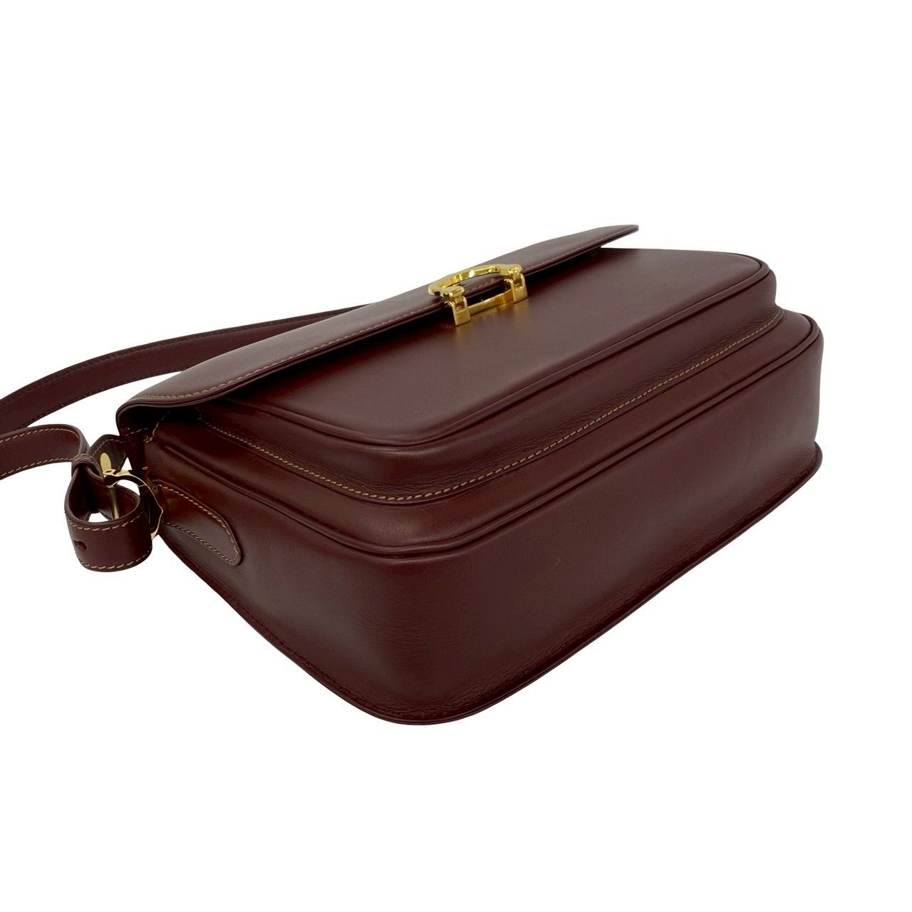 【美品】Cartier ビジネスバッグ マストライン ブリーフケース ボルドー 極 美品 CARTIER カルティエ ヴィンテージ マストライン レザー 本革