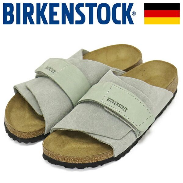 BIRKENSTOCK (ビルケンシュトック) 1031730 KYOTO キョウト ヌバックスエードレザーサンダル PURE SAGE ナロー BI538 ナロー 38-約24.5cm
