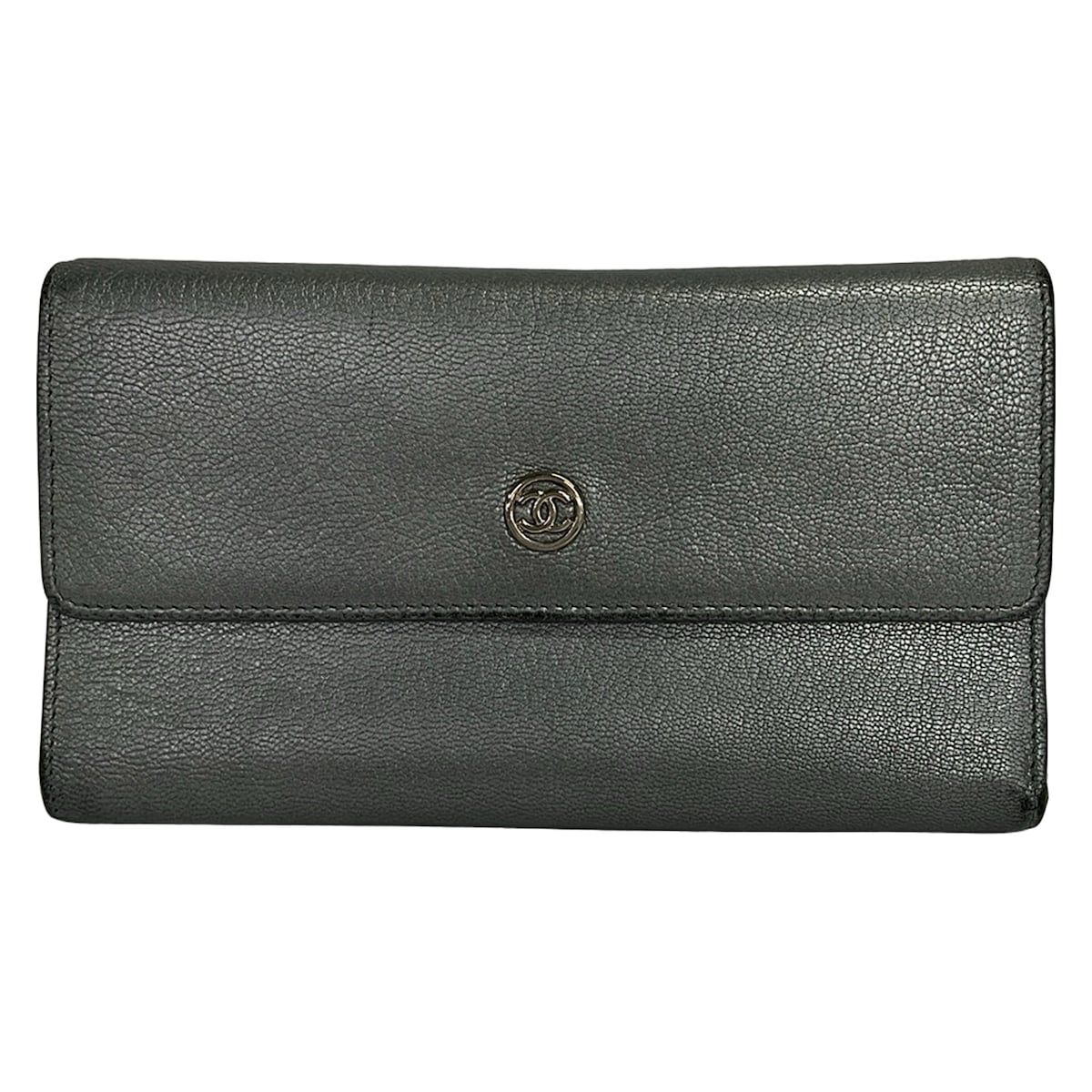 CHANEL(シャネル) 長財布 - A33922 シルバー レザー