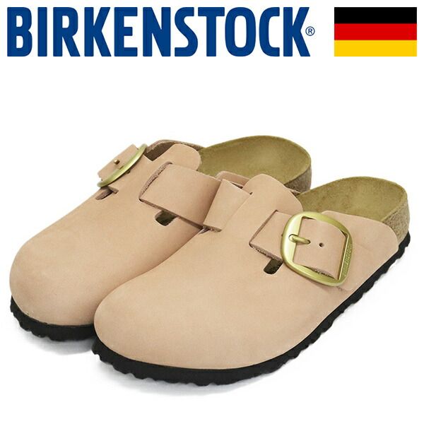 BIRKENSTOCK (ビルケンシュトック) 1031883 BOSTON BIG BUCKLE ボストン ビッグバックル ヌバックレザーサンダル SOFT PINK ナロー BI536 ナロー 39-約25.0cm