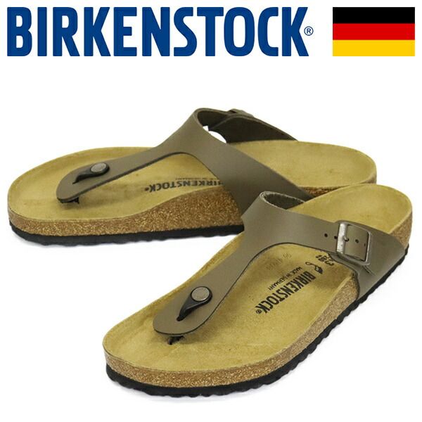 BIRKENSTOCK (ビルケンシュトック) 1031469 GIZEH ギゼ ナチュラルレザーサンダル CONCRETE GRAY レギュラー BI560 レギュラー 38-約24.5cm