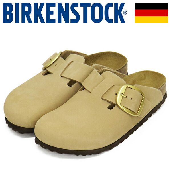 BIRKENSTOCK (ビルケンシュトック) 1028052 BOSTON BIG BUCKLE ボストン ビッグバックル ヌバックレザーサンダル SANDCASTLE ナロー BI511 ナロー 38-約24.5cm 19,536円