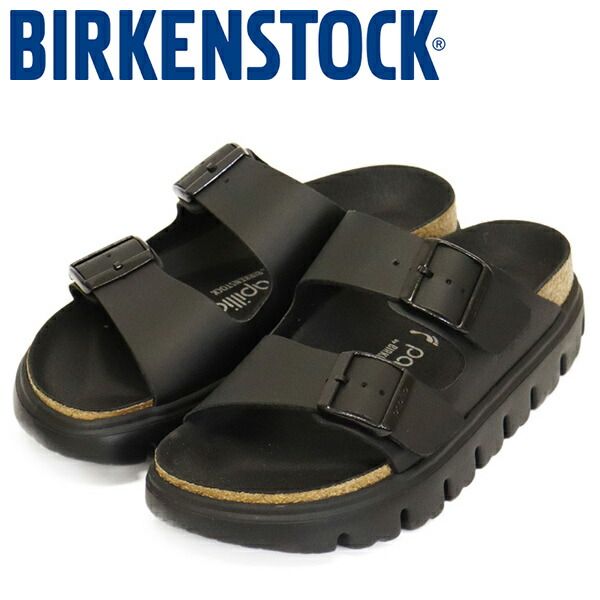 BIRKENSTOCK (ビルケンシュトック) 1029077 Papillio ARIZONA CHUNKY パピリオ アリゾナ チャンキー ビルコフローサンダル BLACKxBLACK ナロー BI515 ナロー 37-約24.0cm