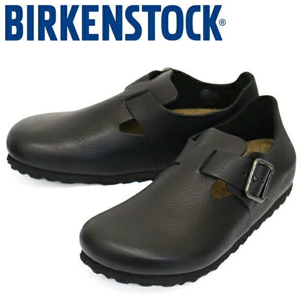 BIRKENSTOCK (ビルケンシュトック) 1030176 LONDON WB ロンドン ワイヤーバックル ナチュラルレザーシューズ VINTAGE WOOD BLACK レギュラー BI523 レギュラー 41-約26.5cm