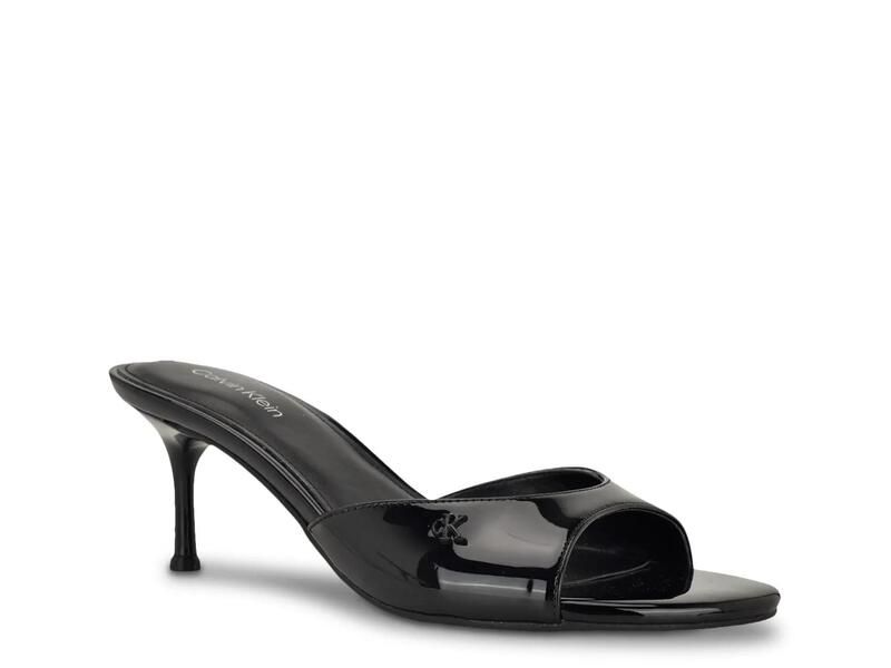 カルバンクライン レディース シューズ サンダル Calvin Klein Vixie Sandal Black Patent Synthetic ブラック