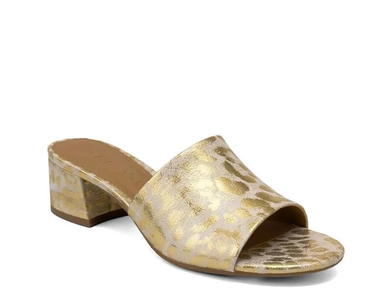 エアロソールズ レディース シューズ サンダル Aerosoles Como Sandal Gold Metallic Leopard Print ゴールド