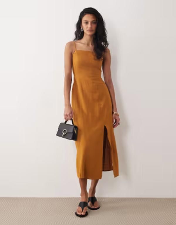 ノーバディーズ チャイルド レディース トップス ワンピース ミディ Nobodys Child Maddy slip midi dress in tangerine タンジェリン