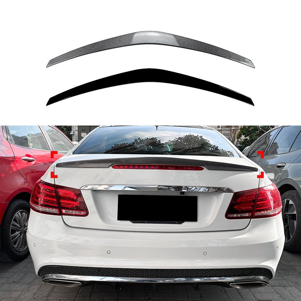 【送料無料】メルセデスベンツ Eクラス クーペ C207 2009-2016 AMGスタイル リアスポイラー トランクスポイラー リップウィング ABS製 カーボン調 ブラック エアロ ドレスアップ カスタム 新生活