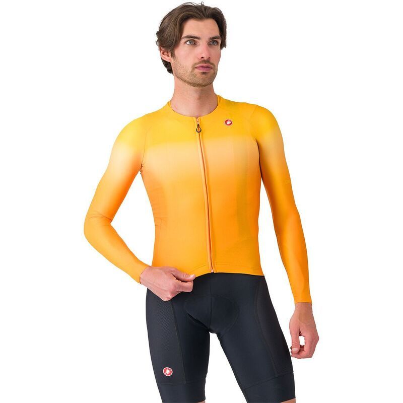 カステリ メンズ トップス Tシャツ ジャージー 長袖 Castelli UPF LongSleeve Jersey Mens Vivid Orange オレンジ