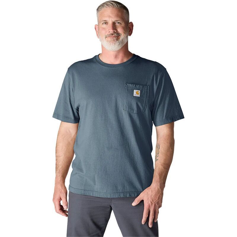 カーハート メンズ トップス Tシャツ 半袖 Carhartt Workwear Loose Fit Pocket ShortSleeve TShirt Mens Bluestone