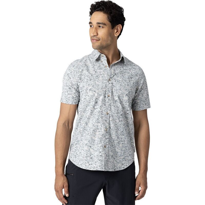 アウトドアリサーチ メンズ トップス シャツ 半袖 Outdooresearch Rooftop ShortSleeve Shirt Mens Oyster Traverse Print
