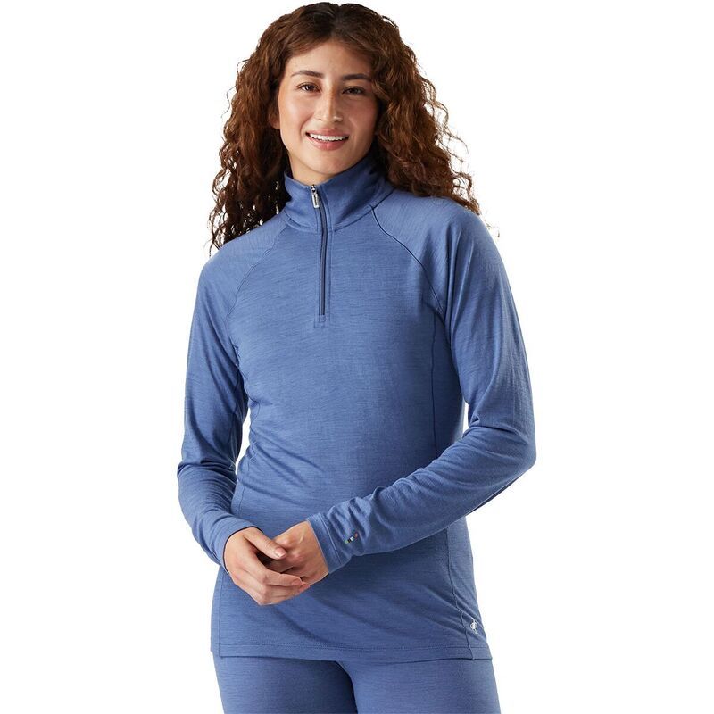 スマートウール レディース トップス Tシャツ Smartwool Classic AllSeason Merino 14Zip Baselayer Womens Nightfall Blue ブルー