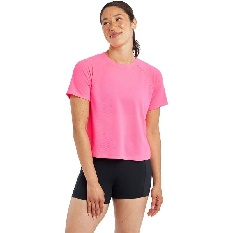 オイセル レディース トップス Tシャツ 半袖 Oiselle Flyout Boxy ShortSleeve Shirt Womens Neon Pink ピンク