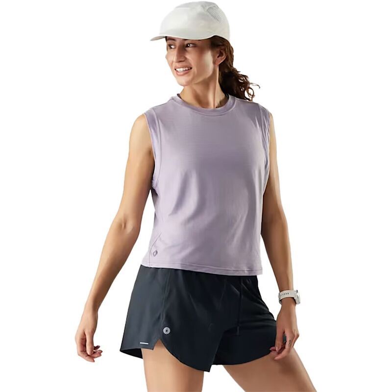 スマートウール レディース トップス Tシャツ Smartwool Active Ultralite Crop Tank Top Womens Purple Storm パープル