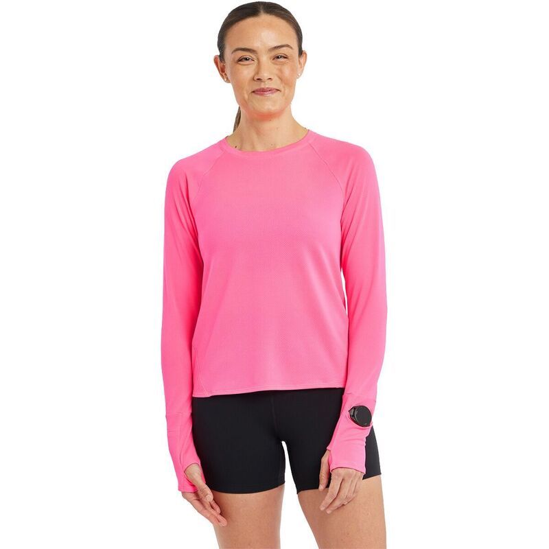 オイセル レディース トップス Tシャツ 長袖 Oiselle Flyout LongSleeve Shirt Womens Neon Pink ピンク
