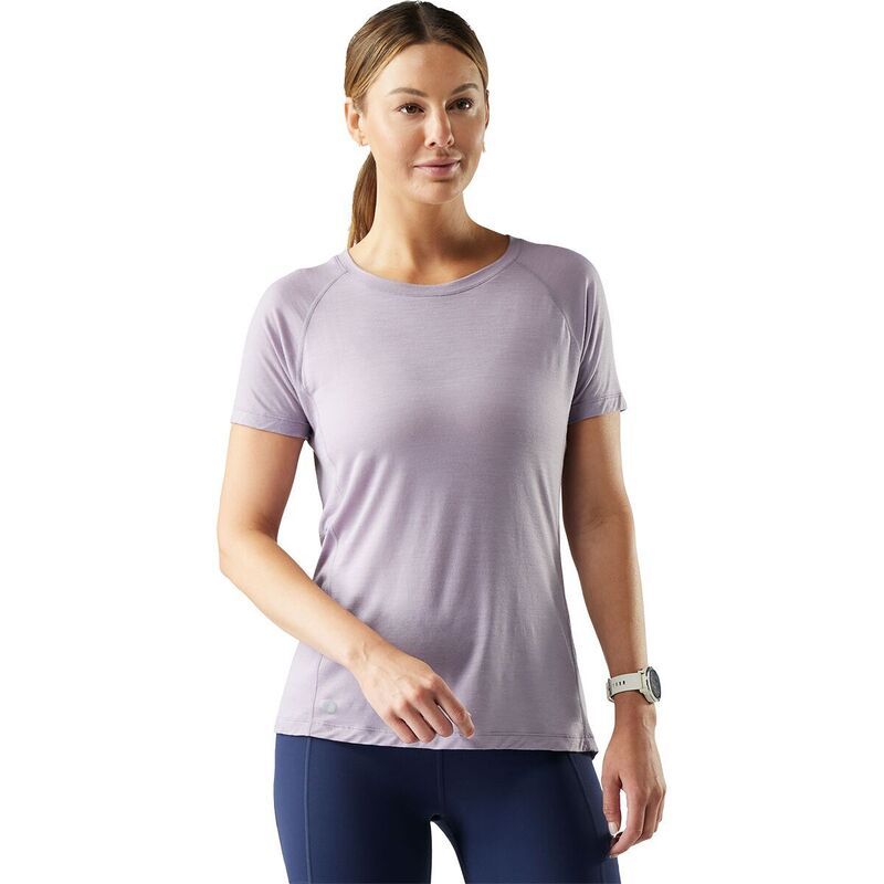 スマートウール レディース トップス Tシャツ 半袖 Smartwool Merino Sport Ultralite ShortSleeve Shirt Womens Purple Storm パープル