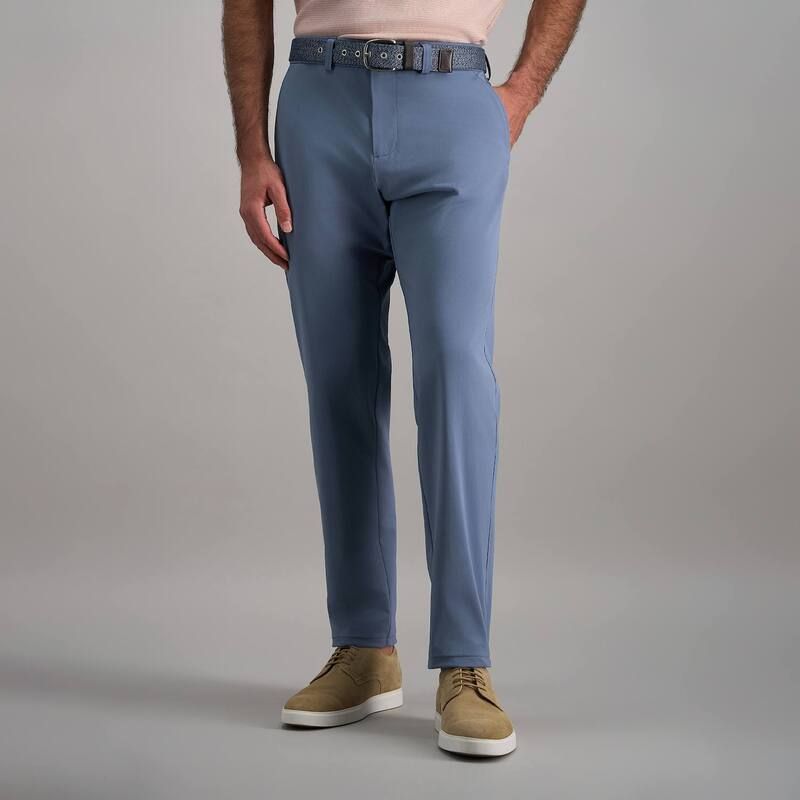 ハガー レディース ボトムス カジュアルパンツ Mens Haggar Sportravel Performance Straight Fit Flat Front Pants Medium Blue ブルー