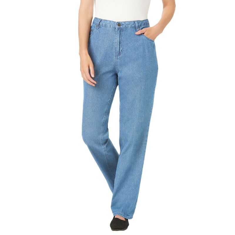 ウーマン ウィズイン レディース ボトムス デニムパンツ プラスサイズ トール コットン ジーンズ Woman Within Plusize Tall Perfect Relaxed AllCotton Denim FivePocket Jeans Light