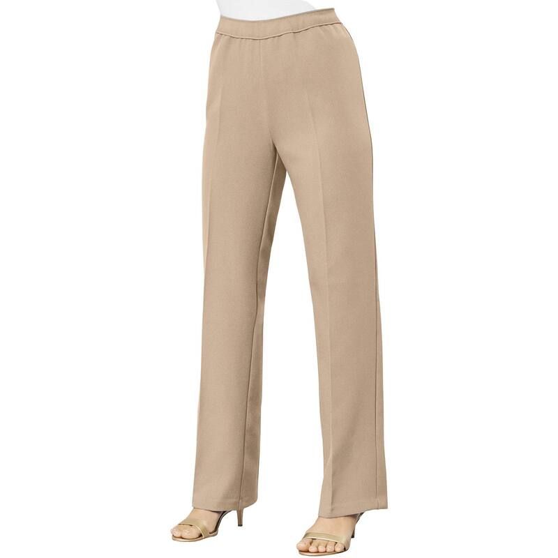 ロアマンズ レディース ボトムス カジュアルパンツ ワイドレッグ プラスサイズ プチ Roamans Womens Plusize Petite Plusize Wide Leg Bend Over Pant New Khaki カーキ