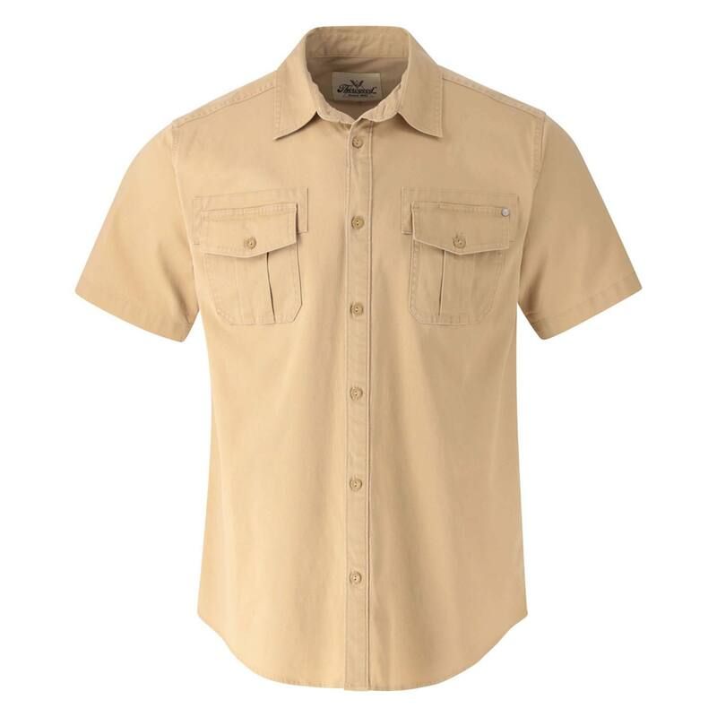 ソログッド レディース トップス Tシャツ Mens Thorogood Workwear Short Sleeve Utility Button Up Shirt Newcastle Lake